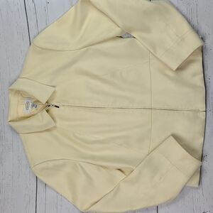 Talbots Yellow Zip Up Soft Lightweight Jacket Size 12